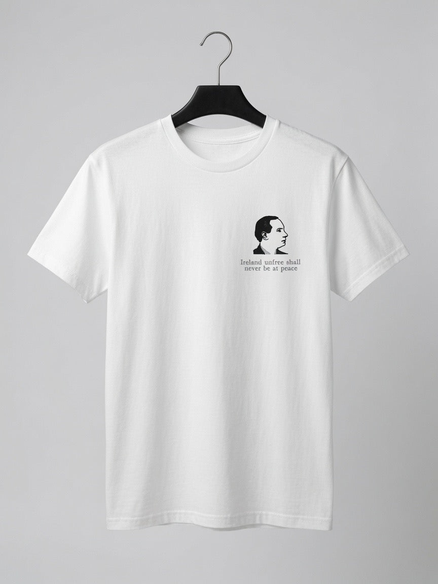 Patrick Pearse Ireland Unfree embroidered t-shirt