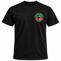 IRPWA t-shirt in black with printed left-chest logo