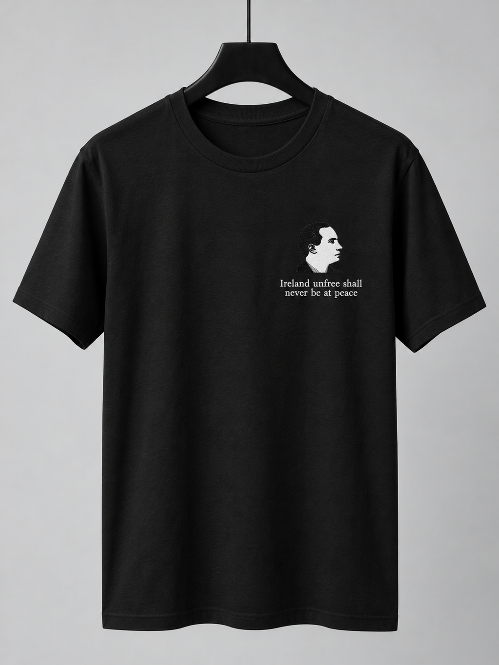 Patrick Pearse embroidered t-shirt in black