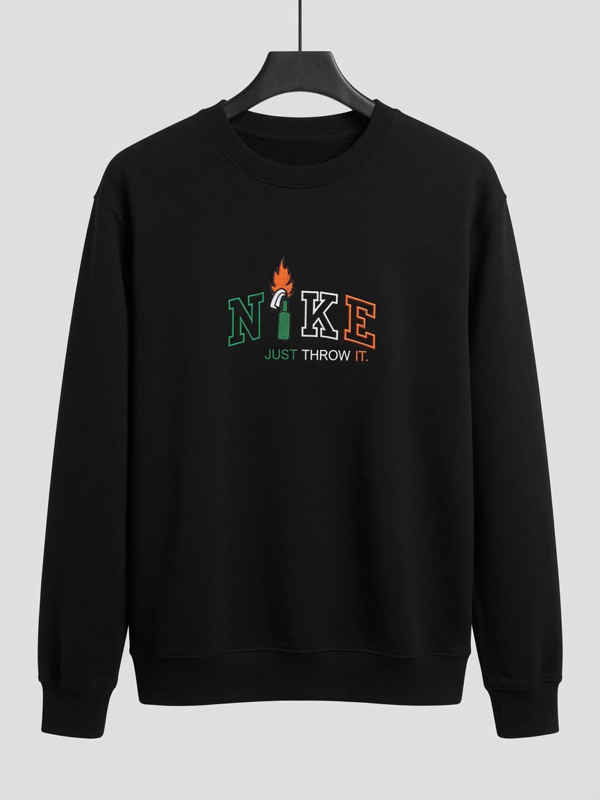 Just Throw It embroidered sweatshirt by The Republican Outfitters